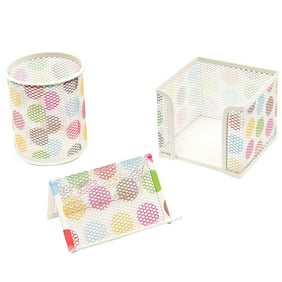 Dsxnklnd Metal Mesh Desk Organizer Pen Holder with 3 Compartments for Home Office Students Supplies Storage